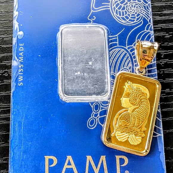 24k gold 9999 fine gold pendant bar - Picture 6 of 6